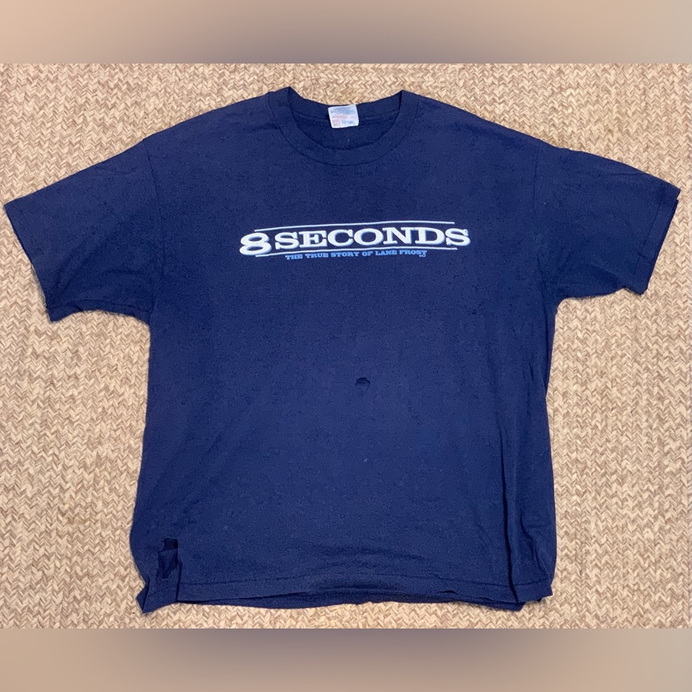 Cinemark Theaters Lane Frost 8 Seconds Navy Blue Promo T-Shirt RARE 1993